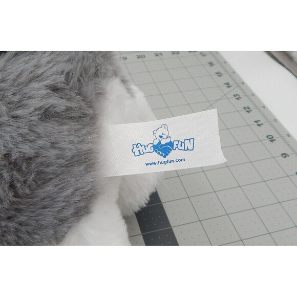 Hug Fun Gray Schnauzer Dog Puppy Plush Stuffed Animal XOXO Heart Valentine - Picture 9 of 11